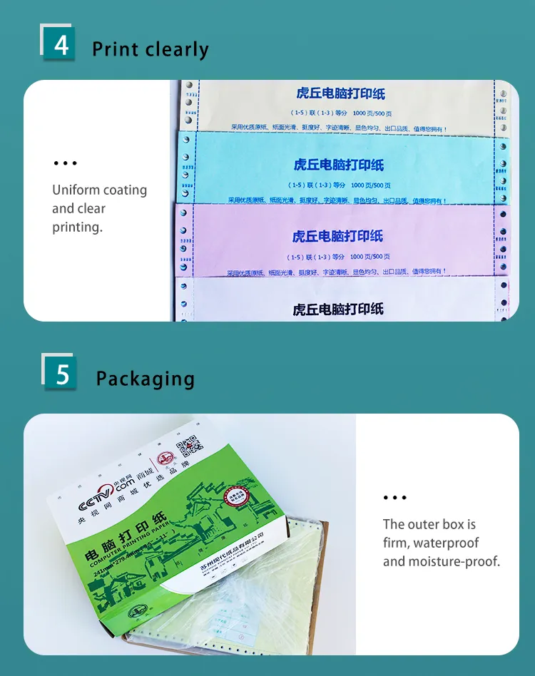 1-6ply Carbonless Continuous Computer Paper with Direct Manufacturer Price Continuous Computer Paper Per Color Coloured Carbon Paper Billing Invoice Forms