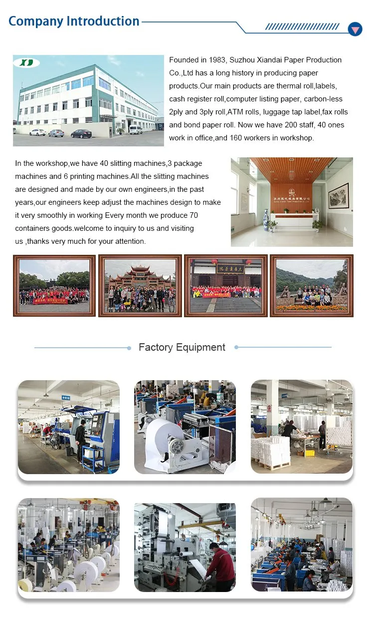 2020 The Most Popular Thermal Paper Factory Suzhou Xiandai