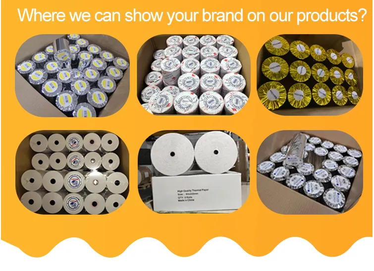 48GSM/50GSM/55GSM/60GSM 65GSM POS Thermal Paper Rolls 3 1/8 X 230 Till Rolls 80X80