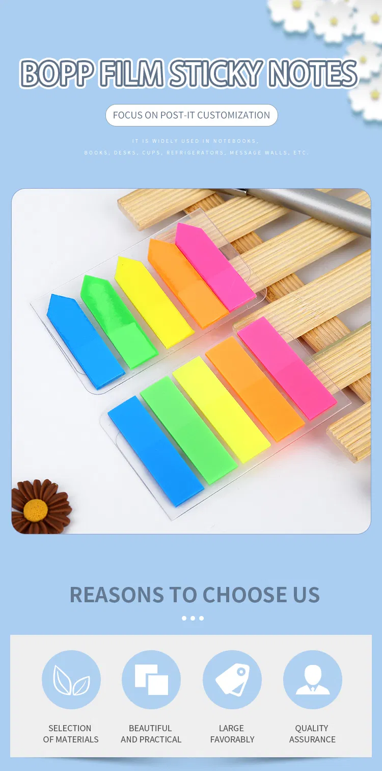 BOPP Film Sticky Notes Page Marker Index Neon