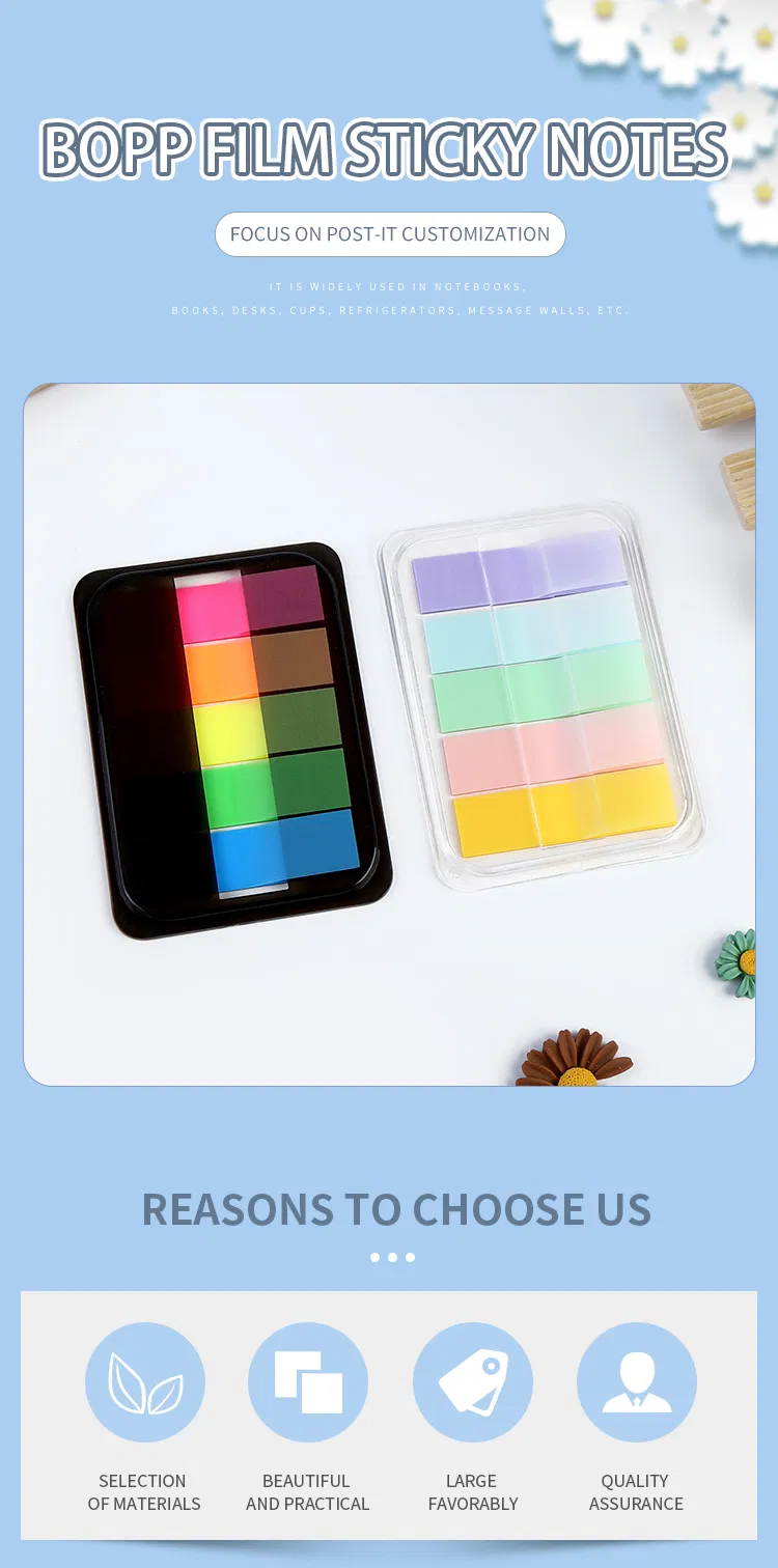 BOPP Film Sticky Notes Page Marker Index Pop-up Box