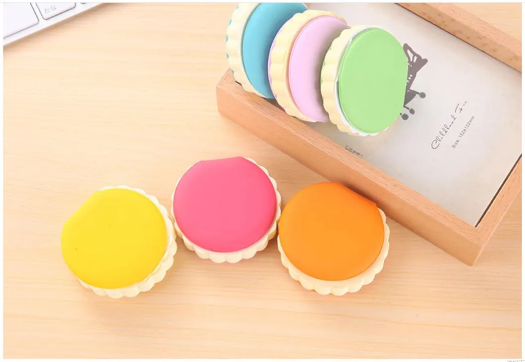 Customized Logo Macaron Cookie Shape Adhesive Sticky Note with PU Cover