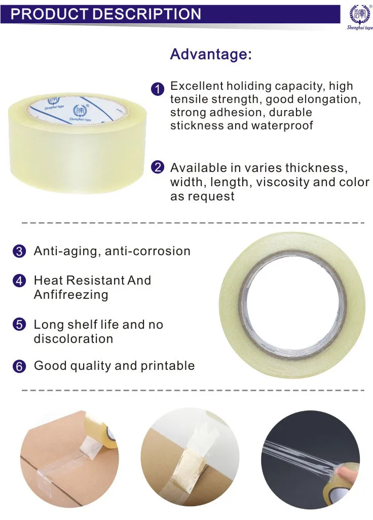 Factory Supply Manufacture 1280mm*4000m/6000m Packing Tape BOPP Jumbo Roll Tape