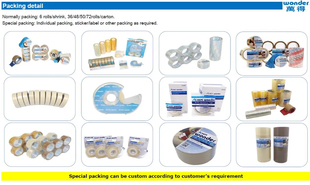 Good Quality Wonder 63532 Self Adhesive Solvent Based Double Sided Tissue Tape