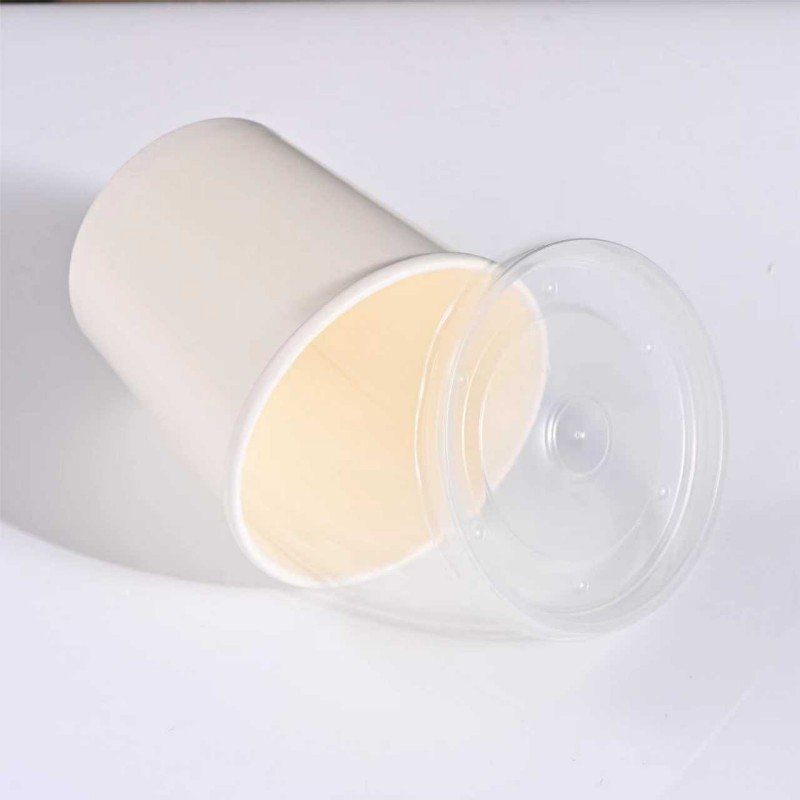 Paper Soup Cup with Plastic Lid