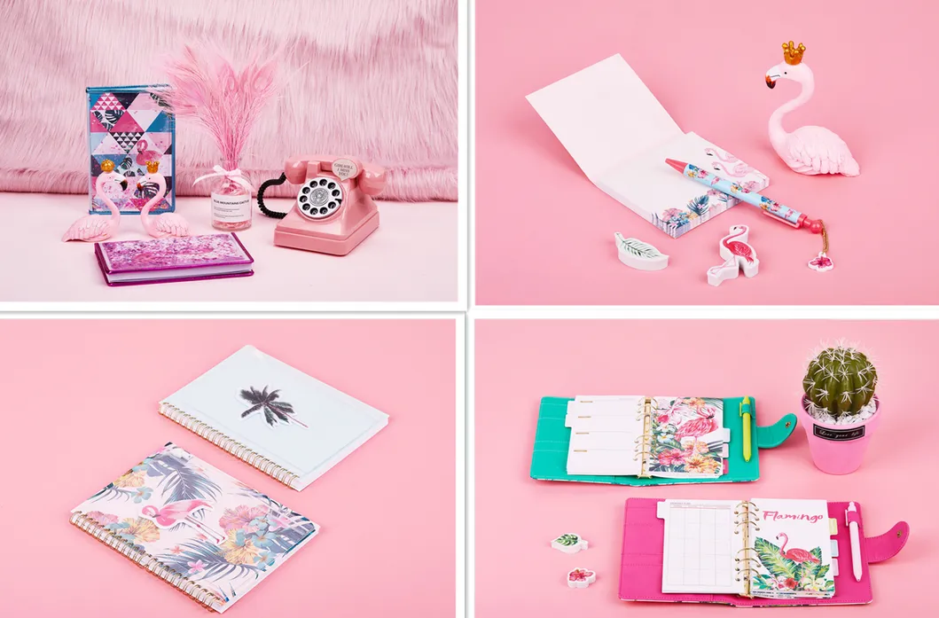 Memo Pad Cute Pink Flamingo Shape Sticky Notes for Girl Use