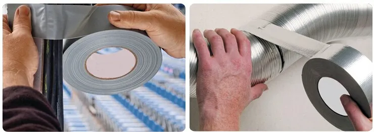 Multi-Purpose Single-Sided Rubber Silver Cloth Tape for Sealing