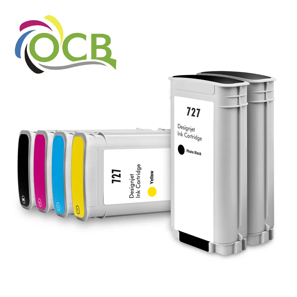 Ocbestjet 130ml for HP 727 Premium Color Compatible Ink Cartridge with Dye Ink for HP T920 T1500 T2500 Printer