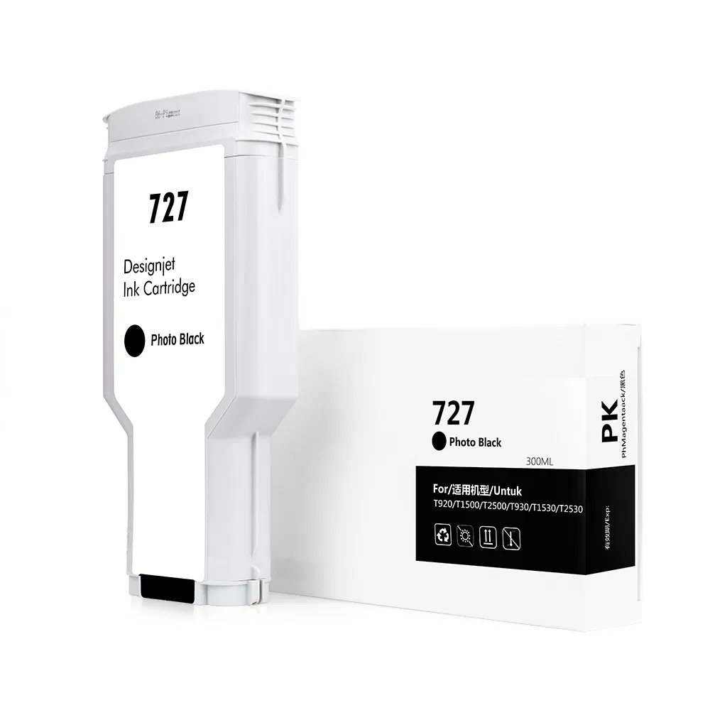 Ocbestjet 300ml 727 Compatible Ink Cartridge for HP T920 T1500 T2500 Printer