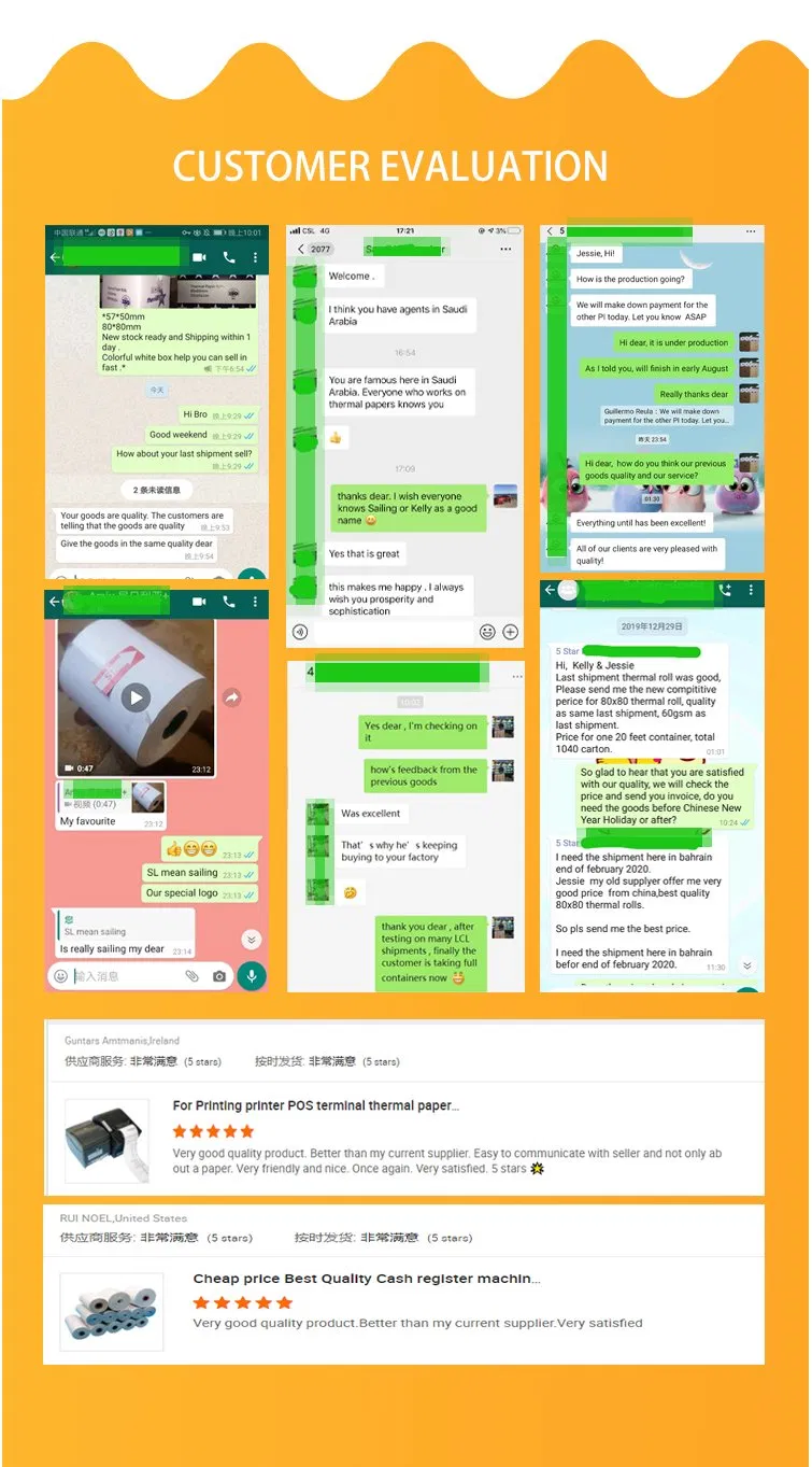 OEM Printed ATM Thermal Paper Roll ATM Cash Register Thermal Paper One Time Printer POS Roll for Cash Billing Machine