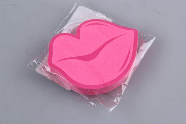 Unique Design Hot Sale Pink Lip-Shaped Sticky Notes for Sale