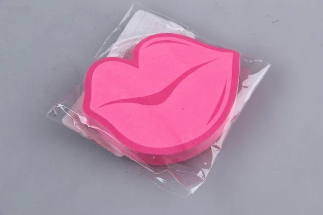 Unique Design Hot Sale Pink Lip-Shaped Sticky Notes for Sale